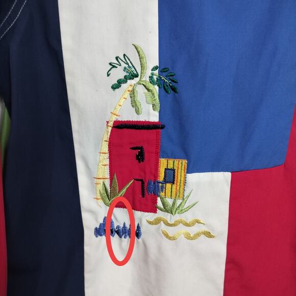 4421)Vtg 90s Koret Francisca Petite Multicolor Patchwork Full Zip Track Jacket S - Picture 9 of 12